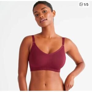 New knix good to go seamless bra large plum purple